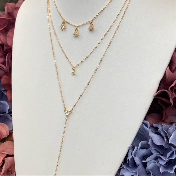 Boho Multilayer Star, Sun, Crystal Necklace - Picture 10 of 16